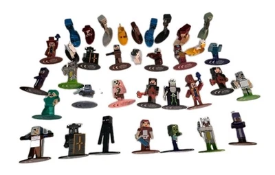 Lote de 30 figuras fundidas a presión Minecraft Nano Metalfigs Jada Toys Mobs animales: Foto 1 de 4