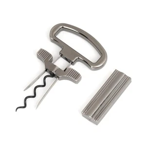 Two-Prong Cork Puller Remover Ah-So Old Wine Opener Multifunction Beer Corkscrew - Bild 1 von 20