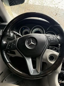 12-18 Mercedes Cls550 W218 Wood Leather Steering Wheel Complete W Shifter - Picture 1 of 2