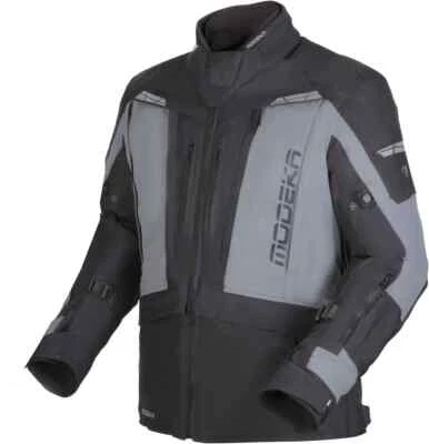 MODEKA Hydron Motorradjacke schwarz grau CE AA Protektoren wasserdicht 3XL - Bild 1 von 4