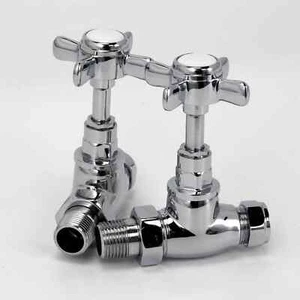 Central Heating Radiator & Towel Rail Valves Angled & Straight TRV & Manual ½” - Picture 1 of 2