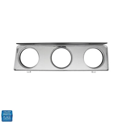 Oldsmobile Cutlass 1970-72/442 bisel de calibre de tablero cromado y negro Foto 1 de 2