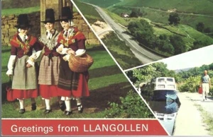 POSTCARD - GREETINGS FROM LLANGOLLEN - MULTI VIEW - DENNIS PRODUCTIONS, WALES - Picture 1 of 2