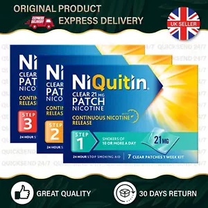 Parches NiQuitin Paso 1/2/3 - Parches transparentes (CAD: 05/2026) - Dejar de fumar/vapear - Imagen 1 de 11