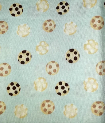 Blue Ball Print Cotton Fabric Remnant Piece 27"x42" Quilters Crafters - Image 1 of 4