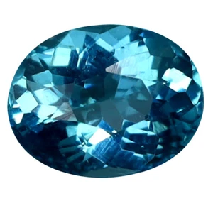 0.88 ct Premium Oval Cut (7 x 5 mm) Brazil Paraiba Blue Apatite Natural Gemstone - Picture 1 of 1