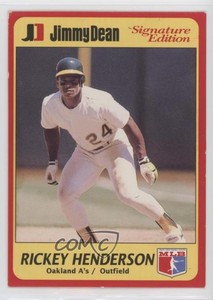 1991 Jimmy Dean Signature Edition Food Issue Rickey Henderson #17 HOF