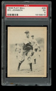 1939 Play Ball #28 Syl Johnson PSA 5