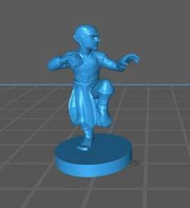 Gnome Monk Mini - DND - Pathfinder - Dungeons & Dragons - RPG - Tabletop - mz425 - Picture 1 of 6