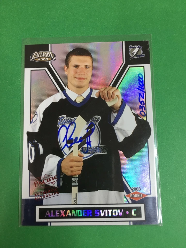 F146,979  2002-03 Pacific Exclusive #200 Alexander Svitov AUTO/1000 RC - Image 1 of 1