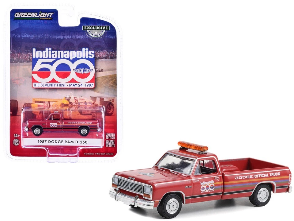 1987 Dodge Ram D-250 71st Indy 500 Official Truck 1/64 By Greenlight 30399