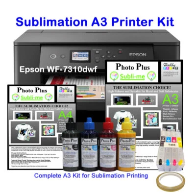A3 Sublimation Printer Bundle - Epson WF-7310 & HobbyPrint® Sublimation Conv Kit - Image 1 of 4