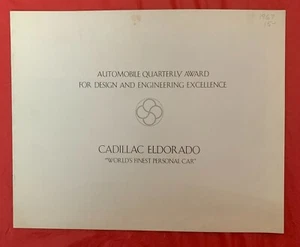 1967 Cadillac "ELDORADO" - Original Car Dealer Sales Brochure / Catalog - Imagen 1 de 5