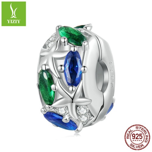 VALENTINO Ciondolo Moda Donna Argento Sterling 925 Posizionamento Stelle Zirconia Gioielli