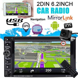 Fit GMC Sierra 1500 2500 3500 HD Car DVD Radio FM Bluetooth Stereo 2Din & Camera - Picture 1 of 12