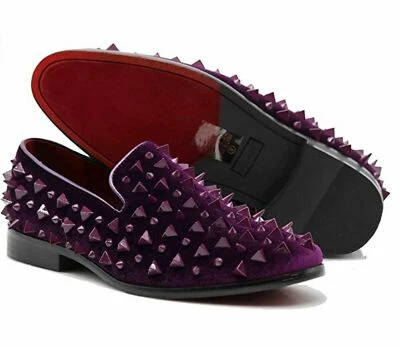 Men's Vintage Spike Dress Loafers Slip On Fashion Shoes Classic Tuxedo Dress Sho - Image 1 of 4