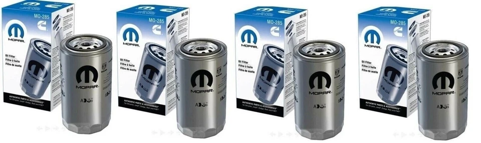 Diesel Engine Oil Filters 6.7L 5.9L Mopar Oem Set of 4 90-18 Dodge Ram Cummins Foto 1 de 1