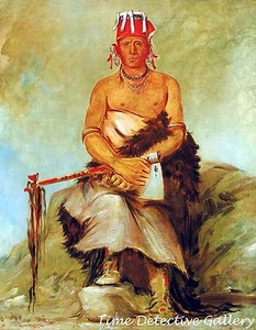 A'h-sha-la-coots-ah, Chief of Republican Pawnee - 1832 - George Catlin Art Print - Picture 1 of 1