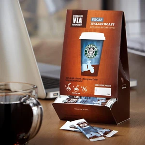 via Ready Brew Kaffee, entkoffeinierte italienische Röstung, 3,3-Gramm-Pakete, 50 Stück (Packung - Bild 1 von 12