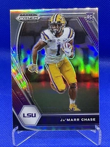 2021 Panini Prizm Draft Picks Refractor Prizm Ja'Marr Chase #112 Rookie RC - Picture 1 of 2