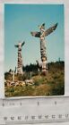 old postcard Kwakuitl Totem Poles, Albert Bay Cormorant Island, British Columbia