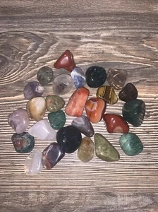 Mixed Tumbled Stones - Pendant Size 1/2" to 1" Assorted Tumbled Gemstones Bulk O - Picture 1 of 4