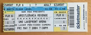 WWE Wrestlemania Revenge Wrestling Ticket Stub New Orleans Louisiana 5/7/2004 - Picture 1 of 2