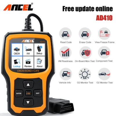 ANCEL AD410 OBD2 Scanner Auto Diagnose Werkzeuge Batterie Test Code Reader - Bild 1 von 4