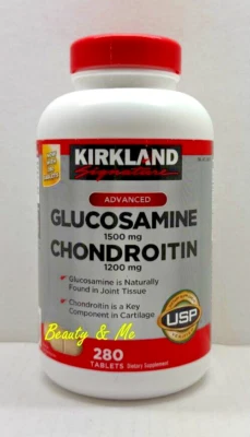 Kirkland Signature Extra Strength Glucosamine Chondroitin 1200mg 280 Tablets - Image 1 of 3