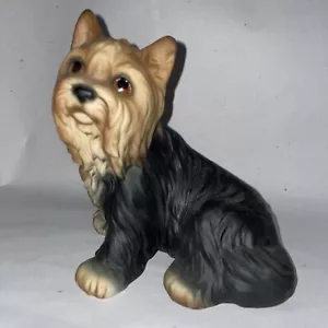 Harvey Knox HHH Yorkshire Terrier figurine D325B seated H5⅜in 13½cm label signed - Picture 1 of 9