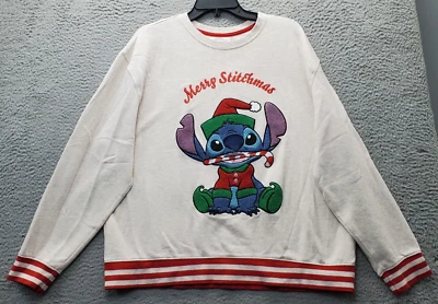 Толстовка женская Disney Multi Merry Stitchmas рождественская флисовая с подкладкой вырез лодочкой - Изображение 1 из 4