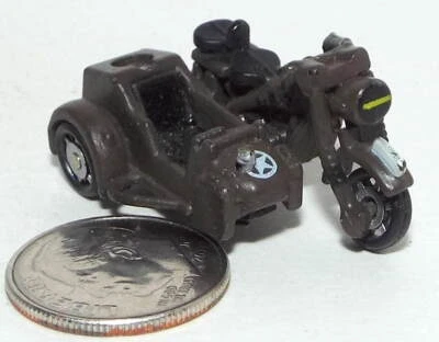 Small Micro Machine WWII type US Army BMW Motorcycle w/Sidecar in Olive Drab - Image 1 of 4