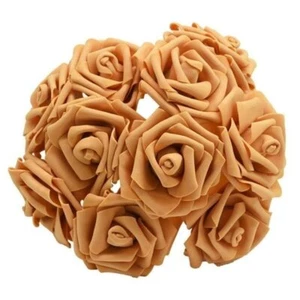 20x Caqui 7 cm Espuma Flores Tallos de Rosa Artificial Boda Novia Ramo - Imagen 1 de 1