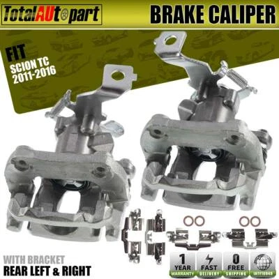 2Pcs Brake Caliper with Bracket for Scion tC 2011-2016 L4 2.5L Rear Left & Right - Image 1 of 4