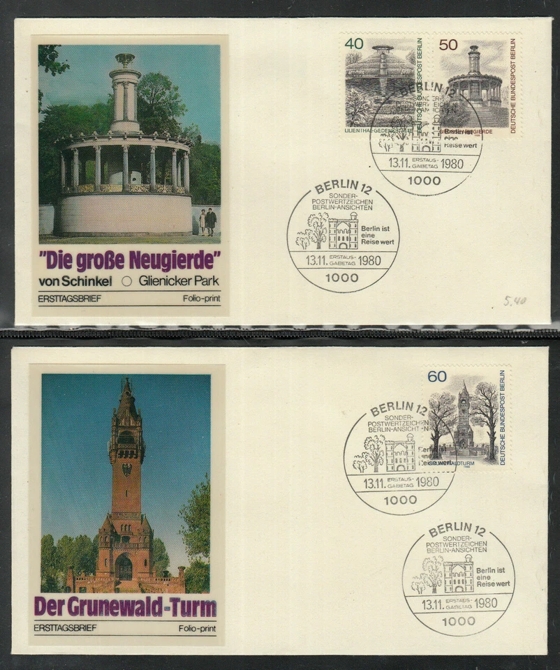 Germany Berlin 1980 Berlin views of 2 beautiful FDC - Image 1 of 1
