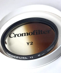 49mm CROMOFILTER Cromo Filter Y2 Tan / Yellow 2 France Graduated 49 mm E49 E-49 - Picture 1 of 6
