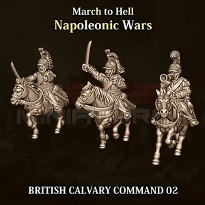 Paquete de comando de dragón pesado napoleónico británico de 15 mm - 3 poses - Imagen 1 de 2