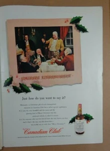 1944 AD FOR - CANADIAN CLUB - MERRY CHRISTMAS! - Picture 1 of 1