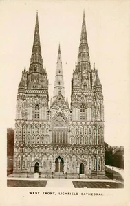 RPPC Postkarte Westfront Lichfield Kathedrale Stiefel Bargeld Apotheken Serie - Bild 1 von 2