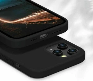 For iPhone 11 Pro Max Black Silicone Slim Soft Gel Case TPU Shockproof Case - Picture 1 of 5