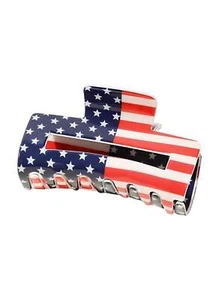MEDIUM AMERICAN FLAG CLAW CLIP - Picture 1 of 8