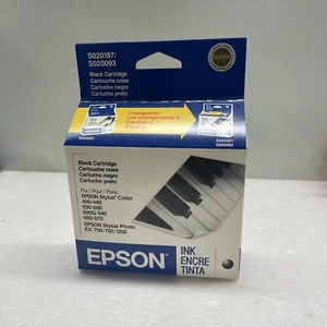 Epson SO20187 / SO20093 Schwarz Tintenpatrone Stylus 400 500 600 Foto Neu Versiegelt - Bild 1 von 3