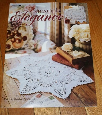 Pineapple Elegance Doilies Thread Crochet Craft Pattern 5 Designs Pure Rhythm++ - Image 1 of 4