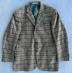 Burberry London Green Plaid Wood Blazer Jacket 46 Long Barney’s New York - Picture 1 of 14
