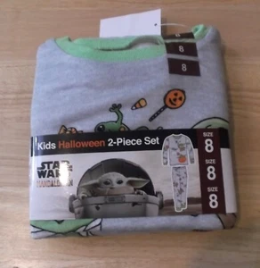 STAR WARS MANDALORIAN HALLOWEEN 2 PC. PJs - SIZE 8 -NWT - Picture 1 of 3