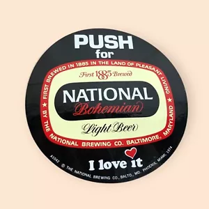 Vintage 1974 RARE National Bohemian Natty Boh Beer Sticker Baltimore Maryland - Picture 1 of 7