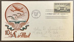 C34 Staehle cachet Pan American Building FDC  1947 - Picture 1 of 2