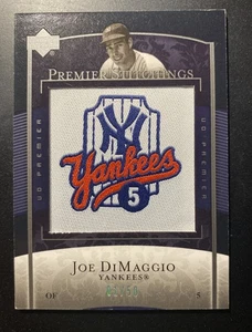 Upper Deck Premier Stitchings 2007 - Joe DiMaggio Salón de la fama #’d 1/50 Yankees de Nueva York🔥 - Imagen 1 de 10
