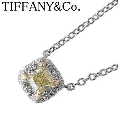 Collar Tiffany & Co. Soleste de diamantes amarillos PT950 platino/oro amarillo AU750 Foto 1 de 4