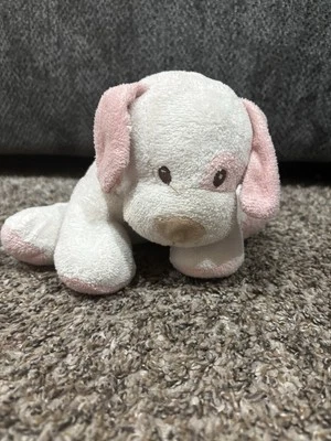 Щенок собака розовый белый милый плюшевый мягкая игрушка  - Изображение 1 из 4